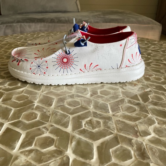 NEW! Hey Dude Women's Wendy Slip-On in ‘White Fireworks’ - Picture 9 of 9